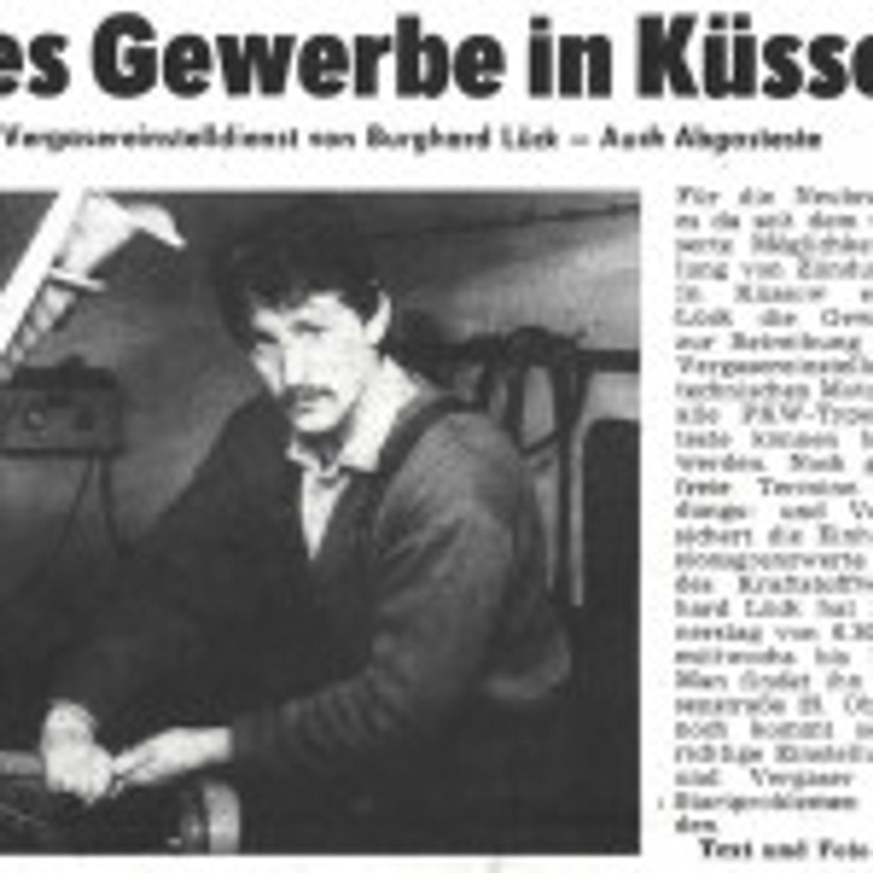 Marco Lück bei der Arbeit in der Werkstatt